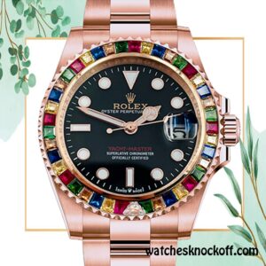 Knockoff Rolex Yacht-Master Men's Rolex Calibre 2813 116695 Rose Gold-tone 12mm